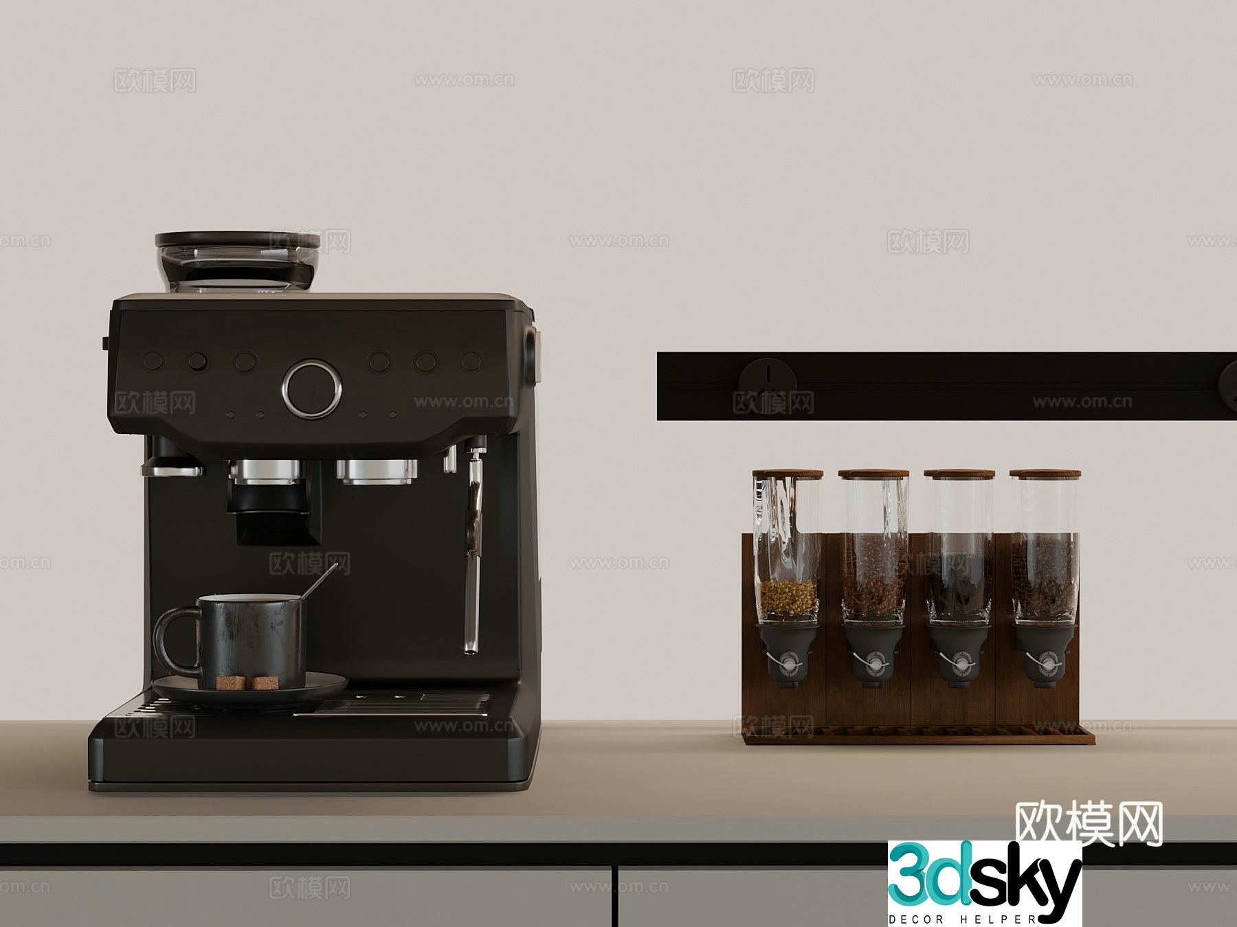 Modern coffee machine drink machine 3d model