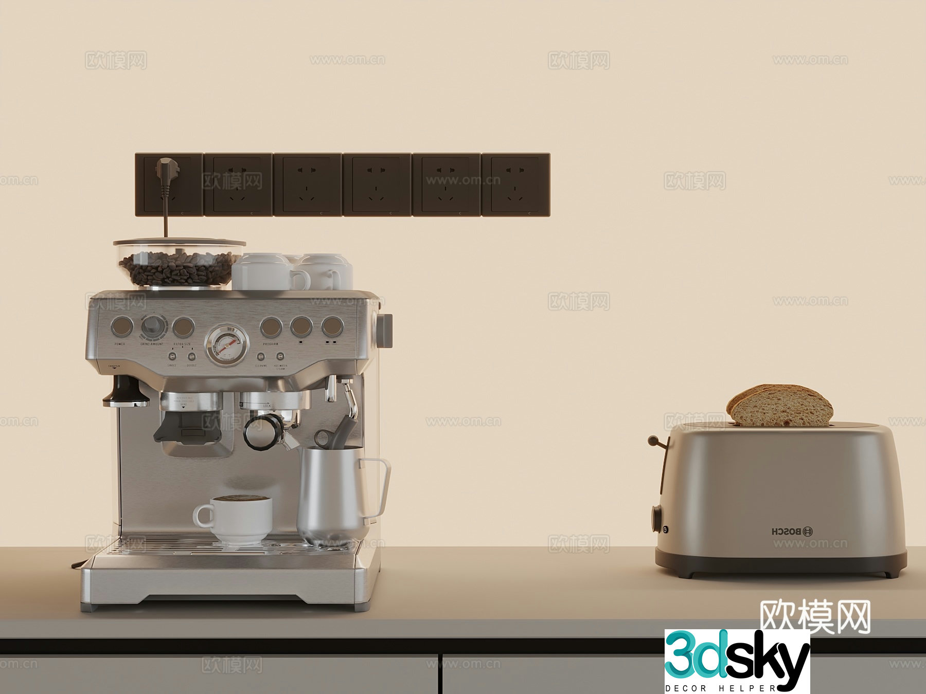 Coffee maker Modern coffee maker 3d model