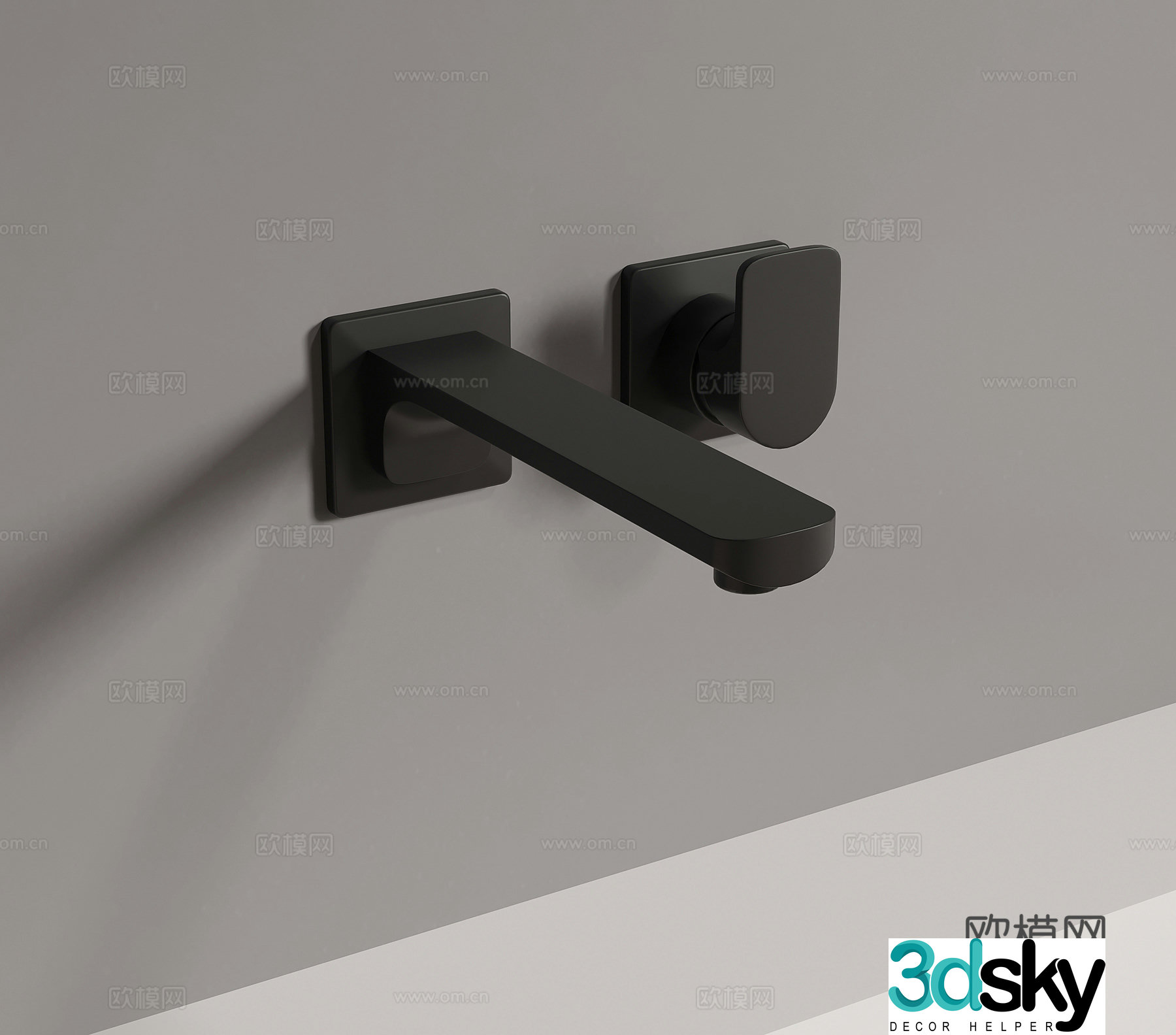 Modern faucet Wall-out faucet 3D model
