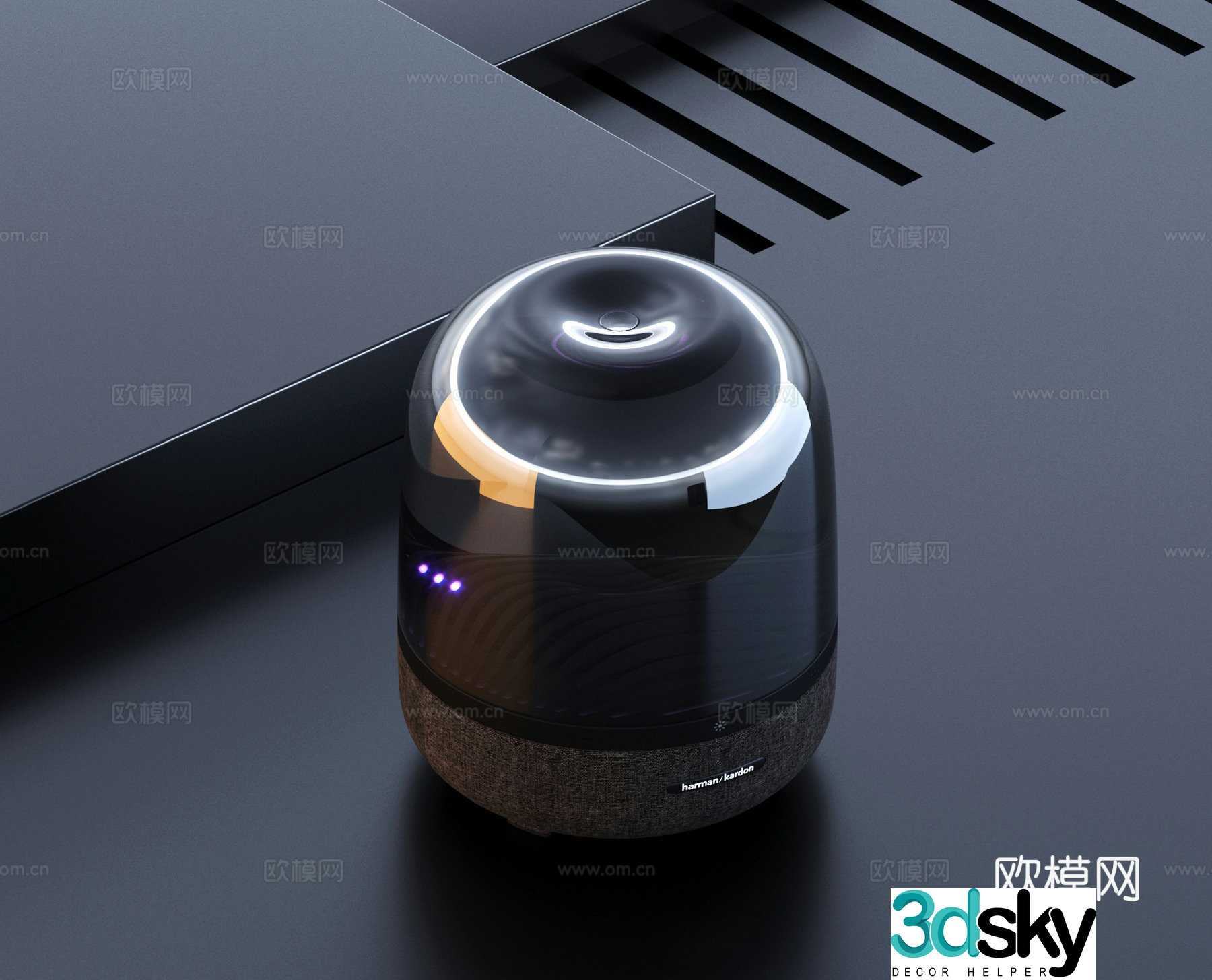 Modern desktop audio small audio 3d model