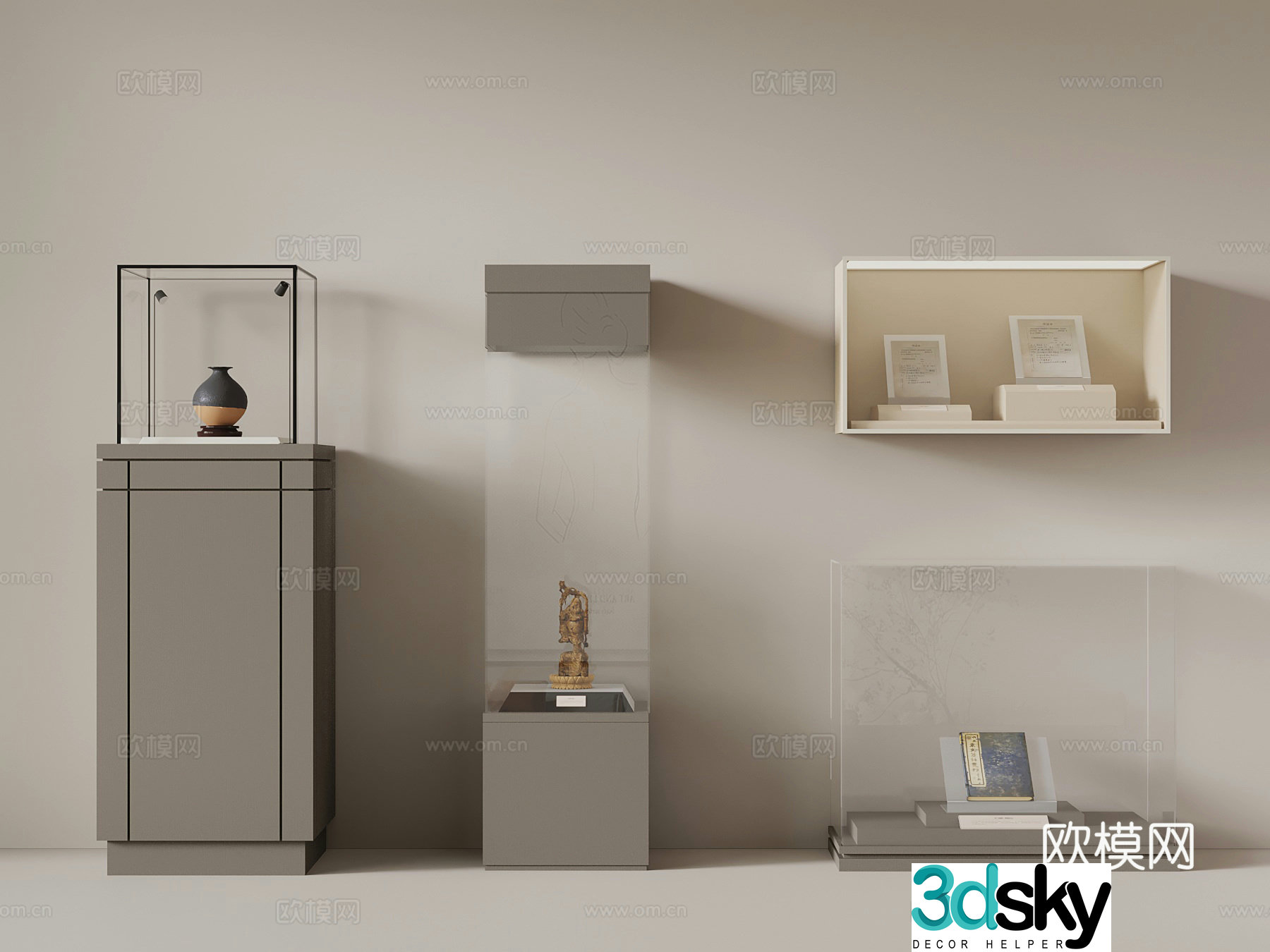 Modern showcase technology exhibition 3D model