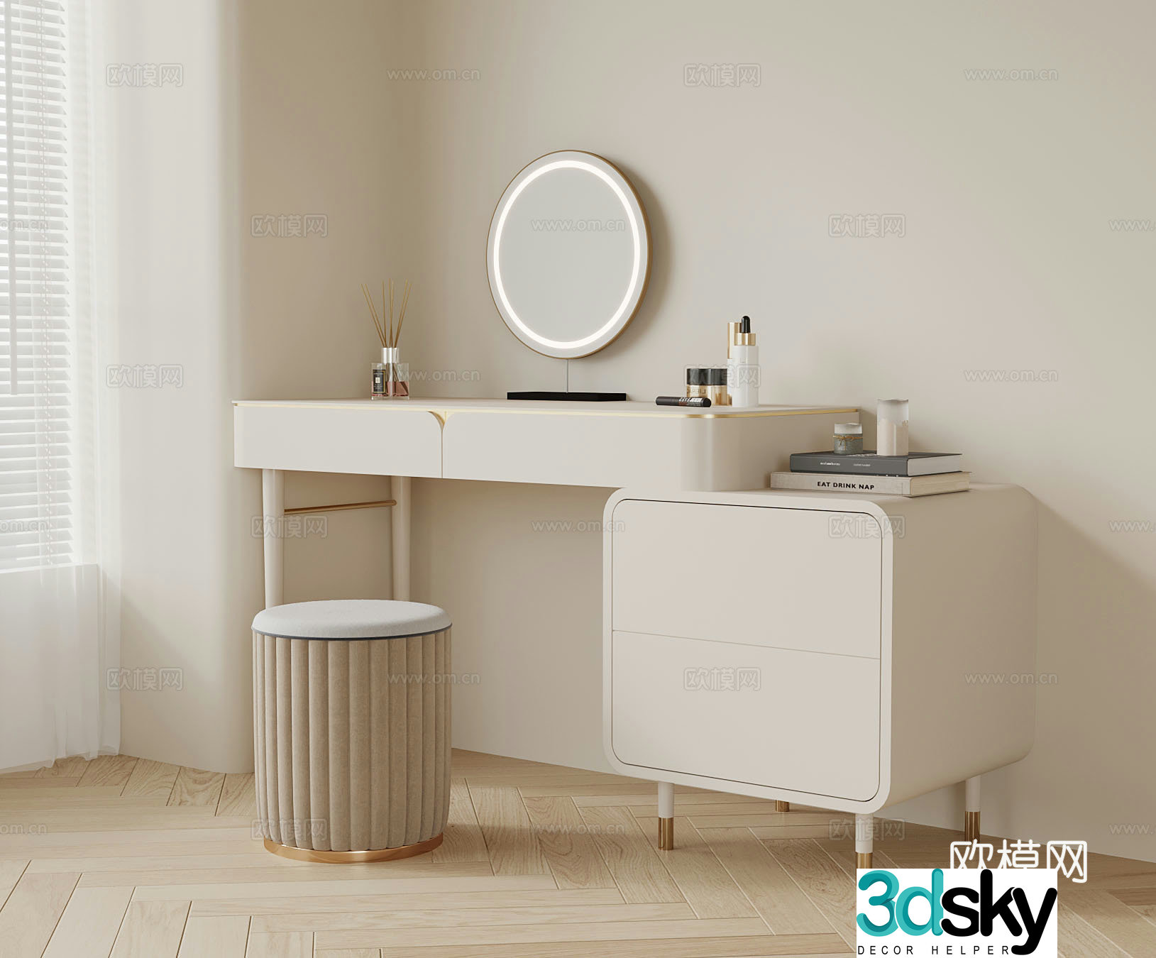 Modern dressing table 3d model