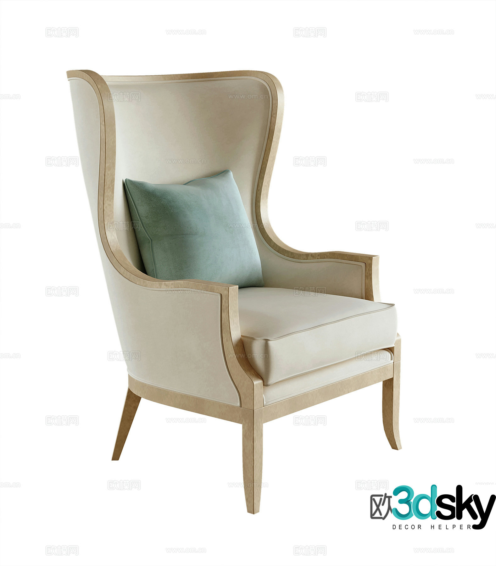 American casual chair 3d model