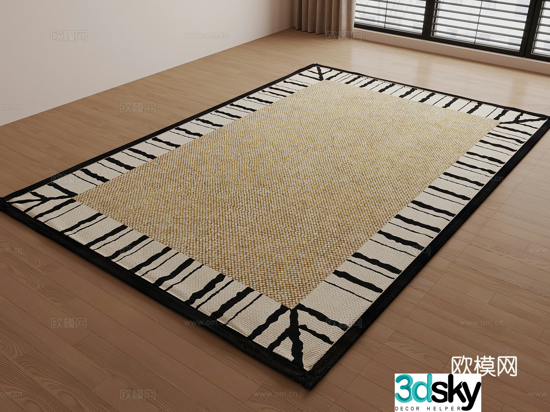 Middle-aged carpet fabric soft decoration 3D model