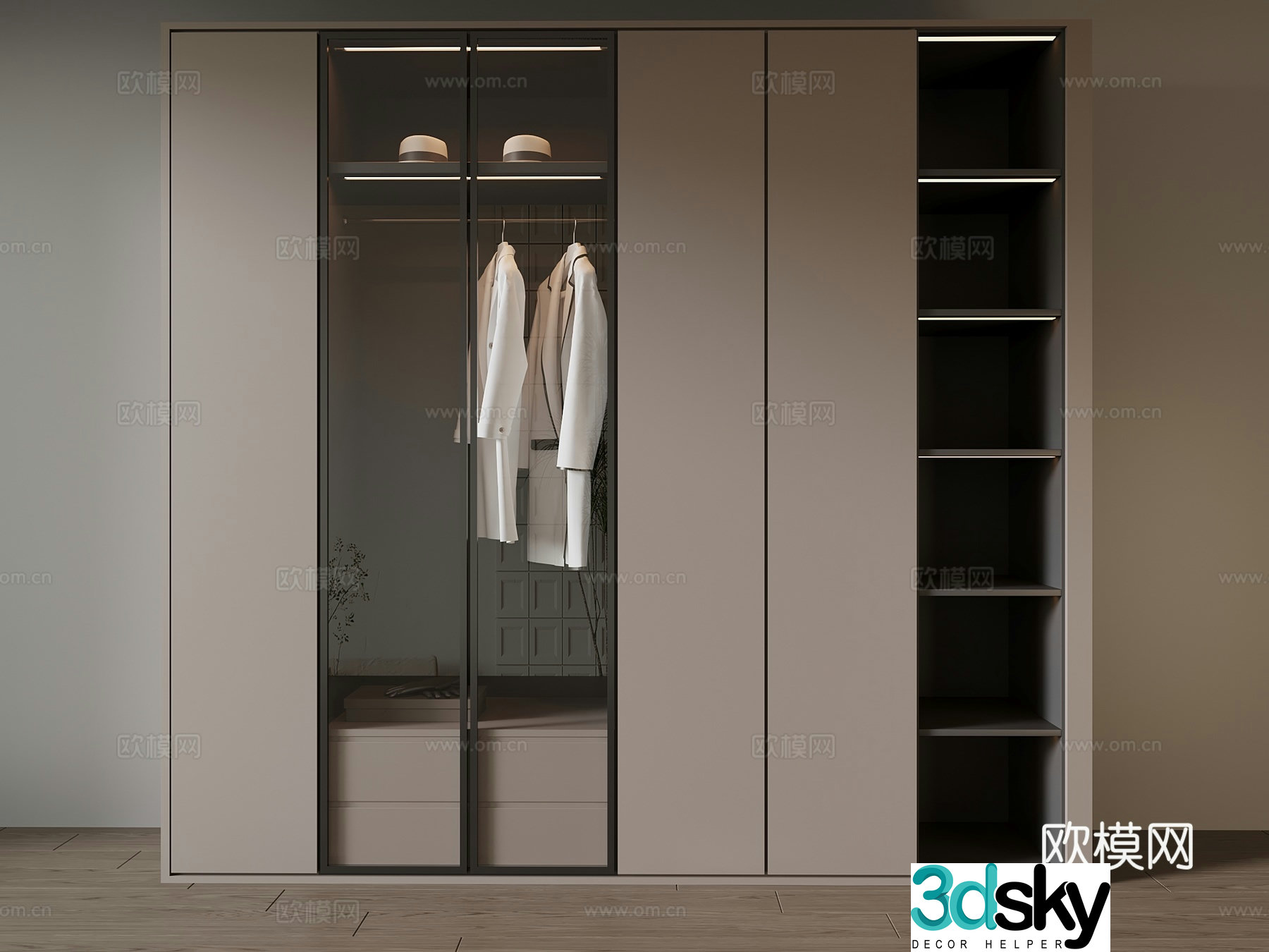 Modern wardrobe 3d model