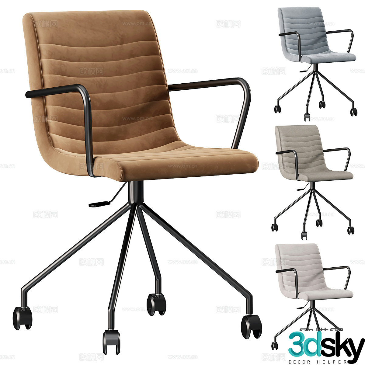 Modern Clip office chair 3d model