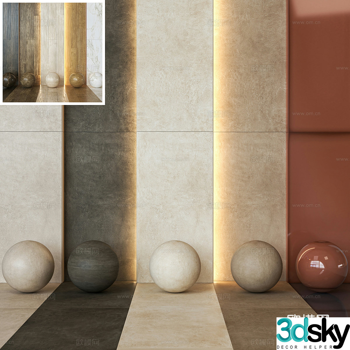 3d model of floor tiles