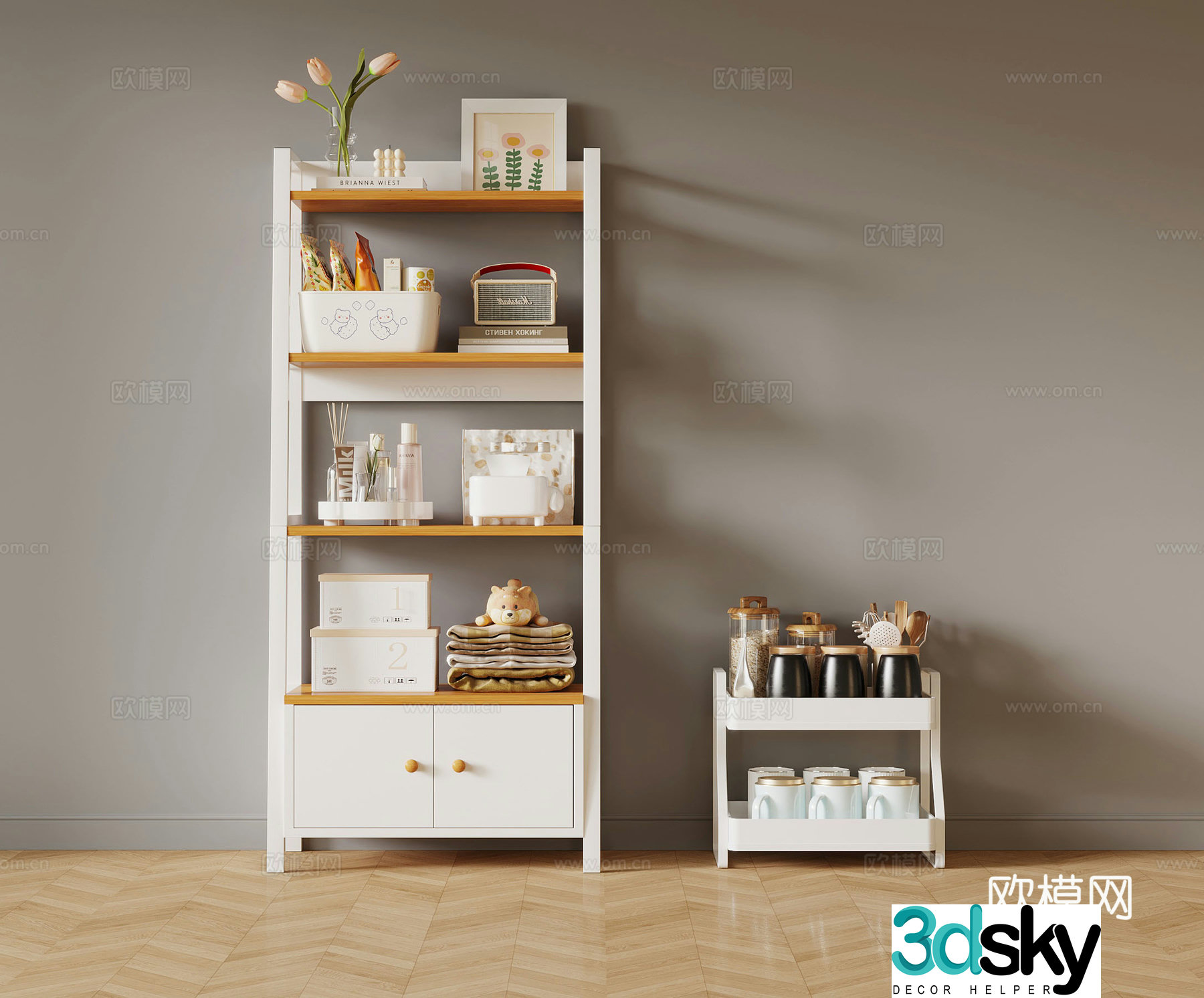 Bookshelf Modern bookshelf 3d model