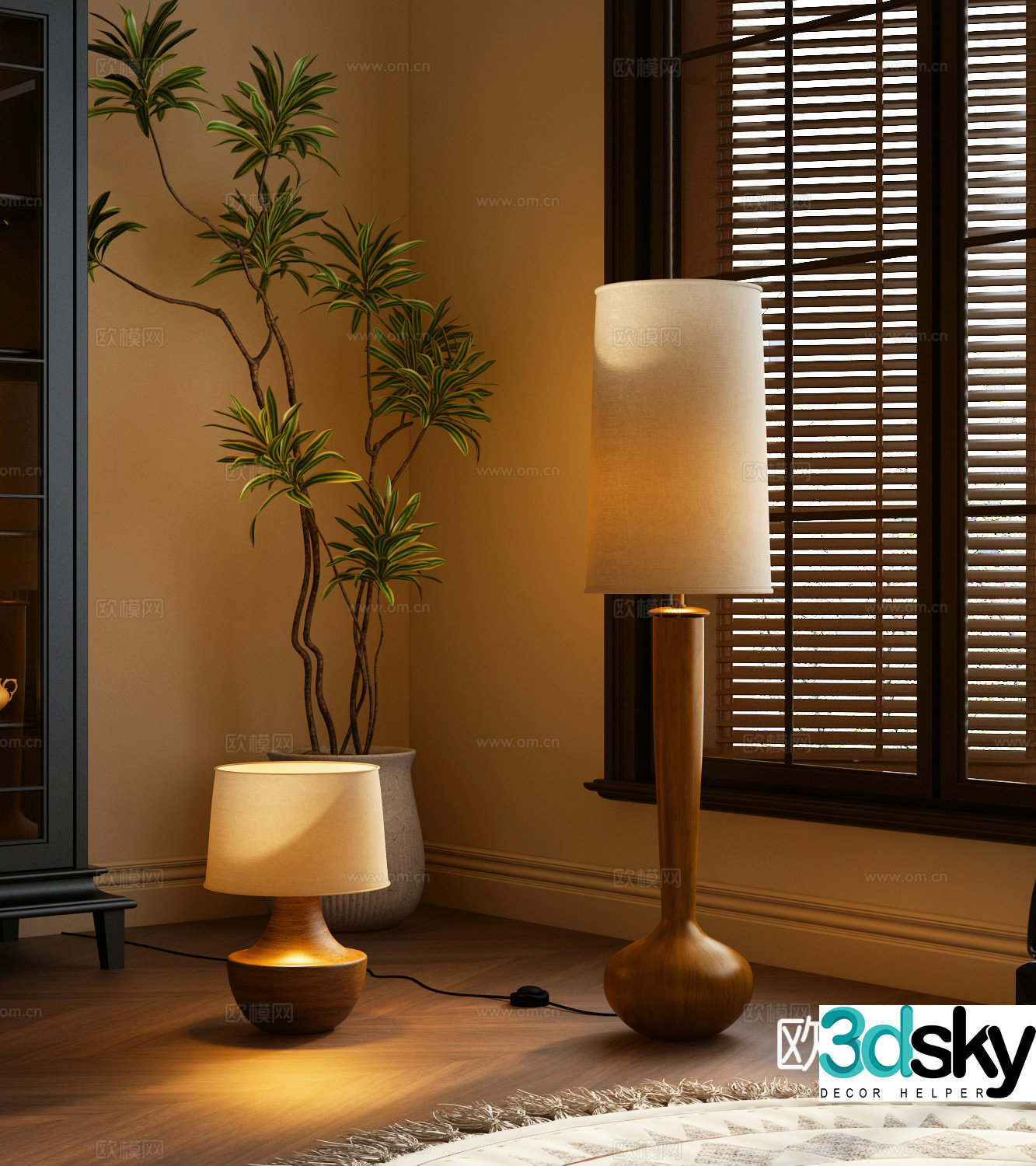 Modern floor lamp Modern desk lamp 3d model