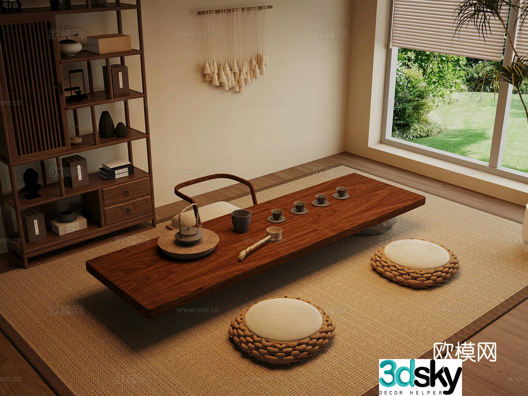 New Chinese tea room 3D model