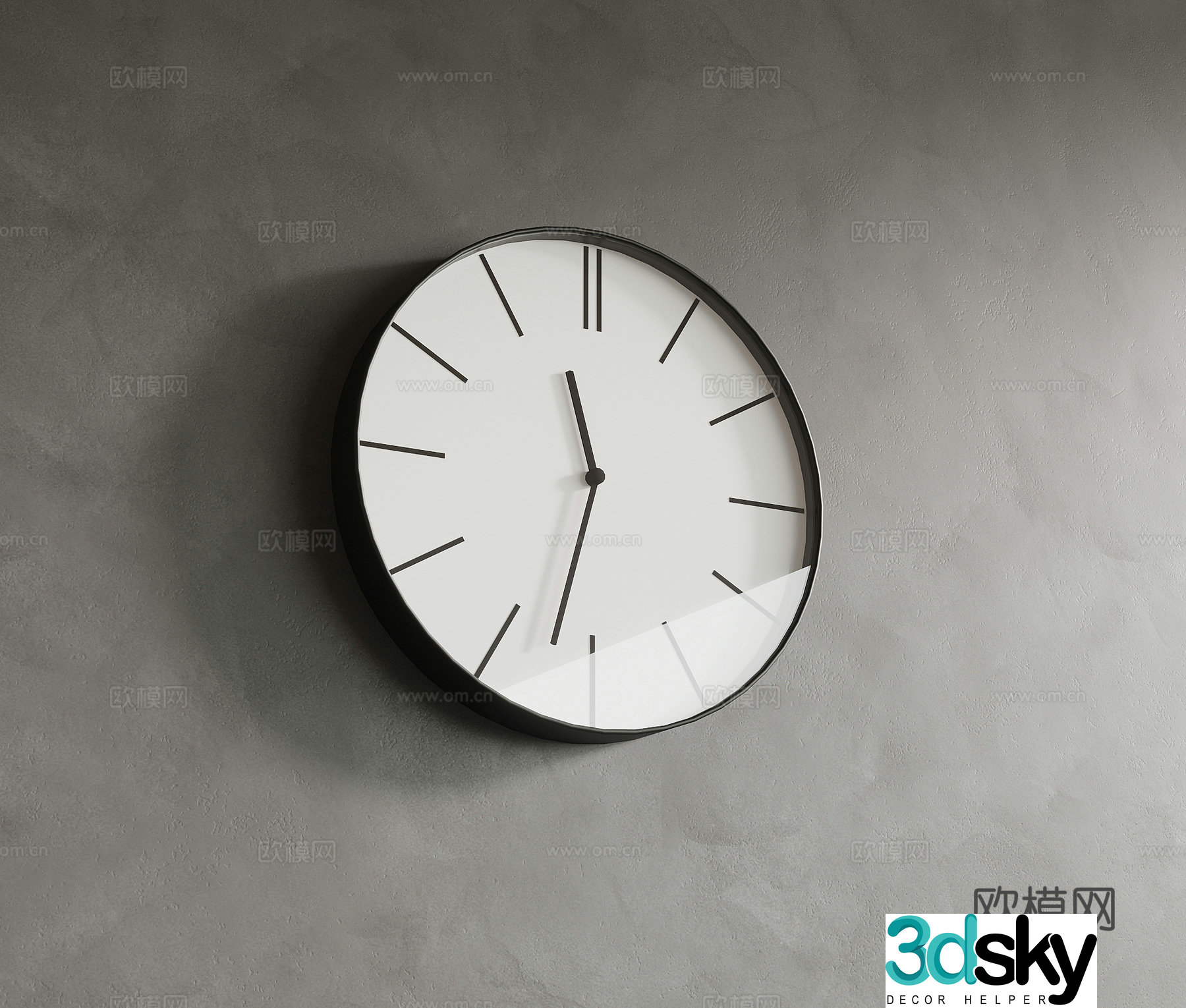 Watches modern simple clocks wall clocks wall decorations 3D model