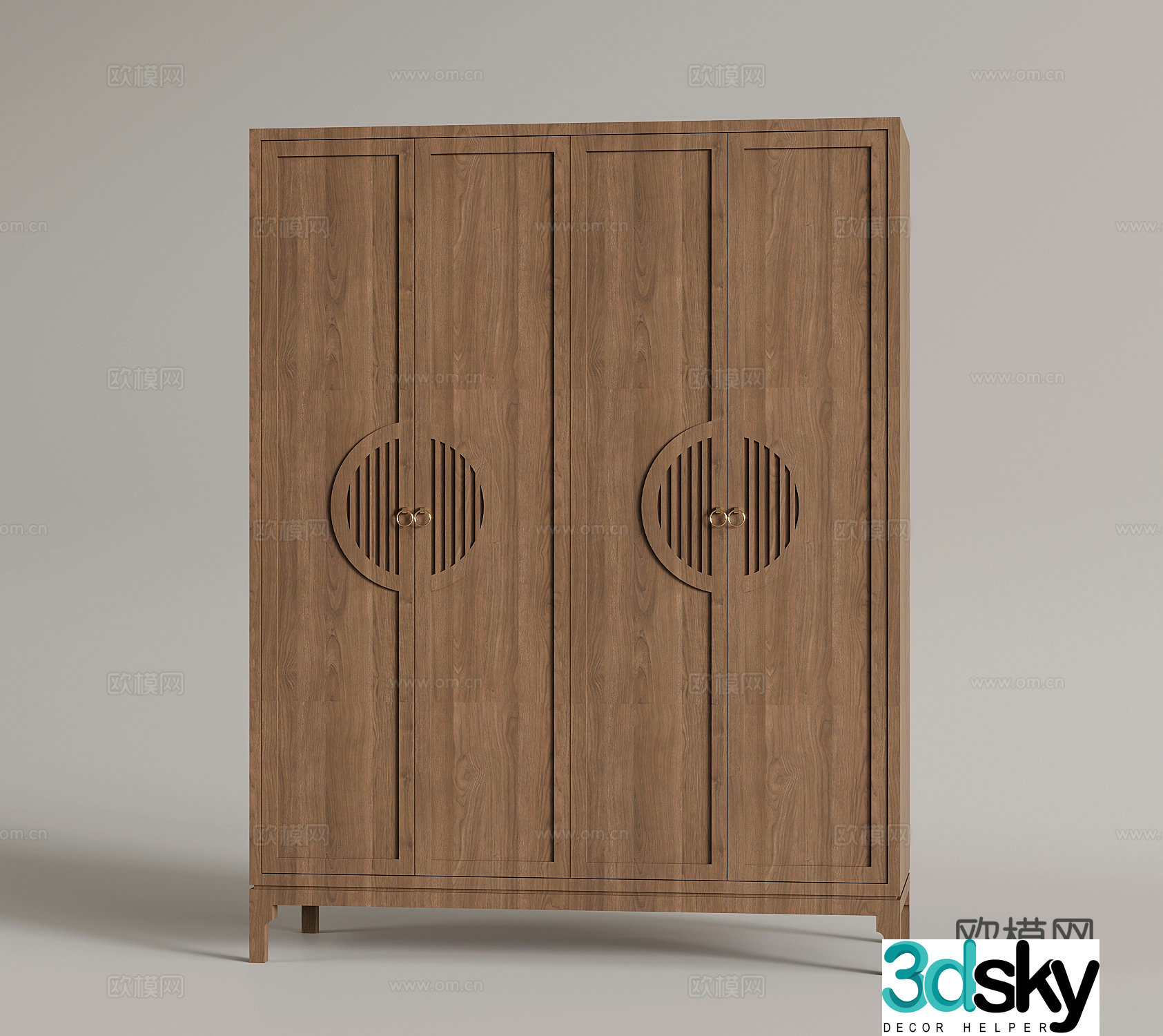Wardrobe New Chinese style wardrobe 3D model