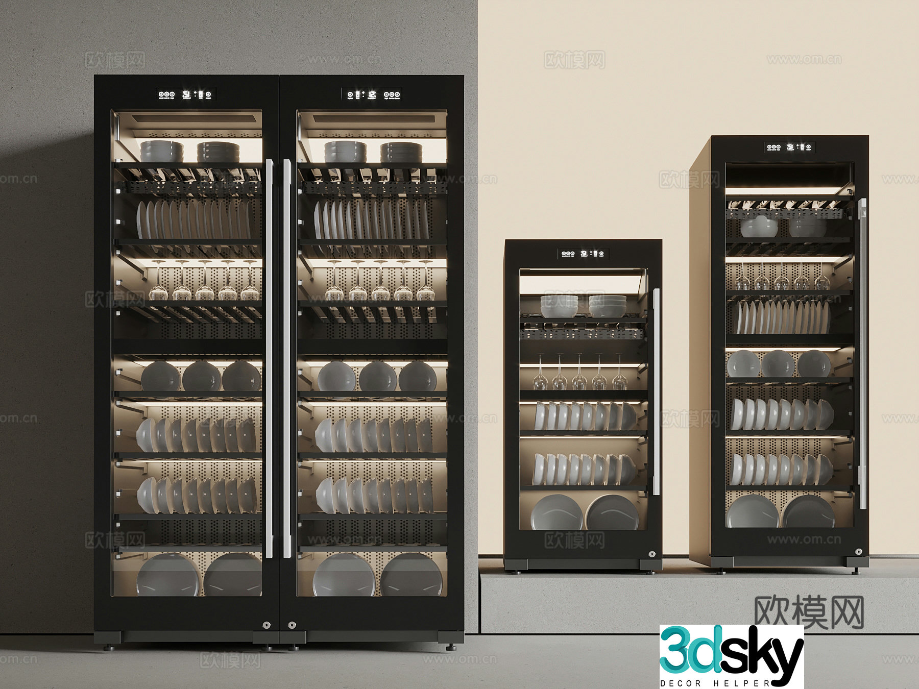Disinfection cabinet Modern disinfection cabinet Dishwasher 3d model