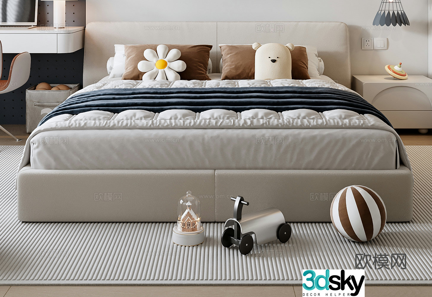Modern children’s bed 3d model