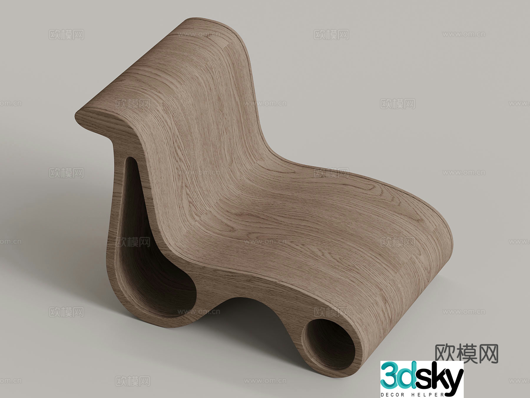 Modern casual lounge chair 3d model