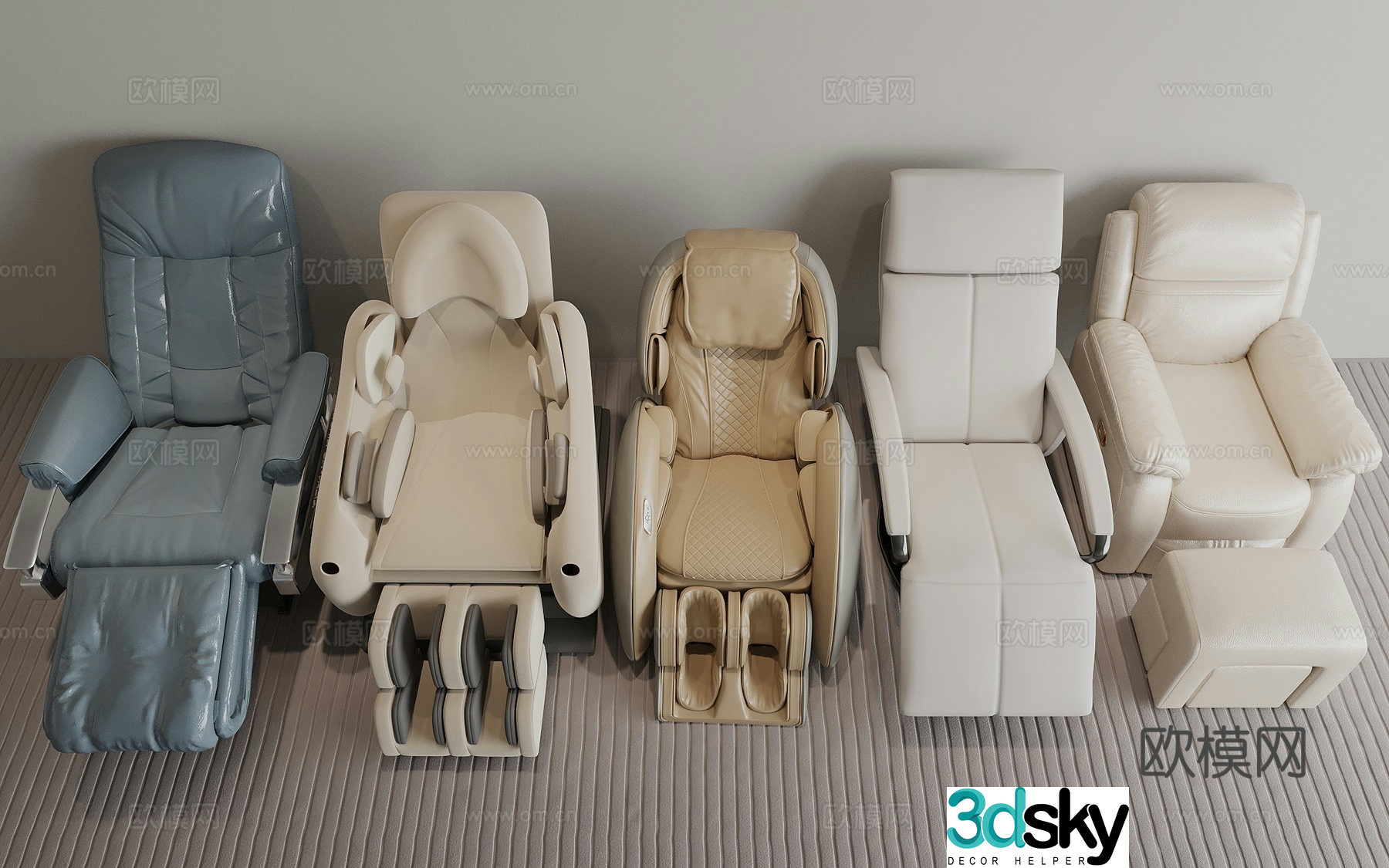 Massage chair foot massage chair massage sofa foot bath chair casual sofa 3d model