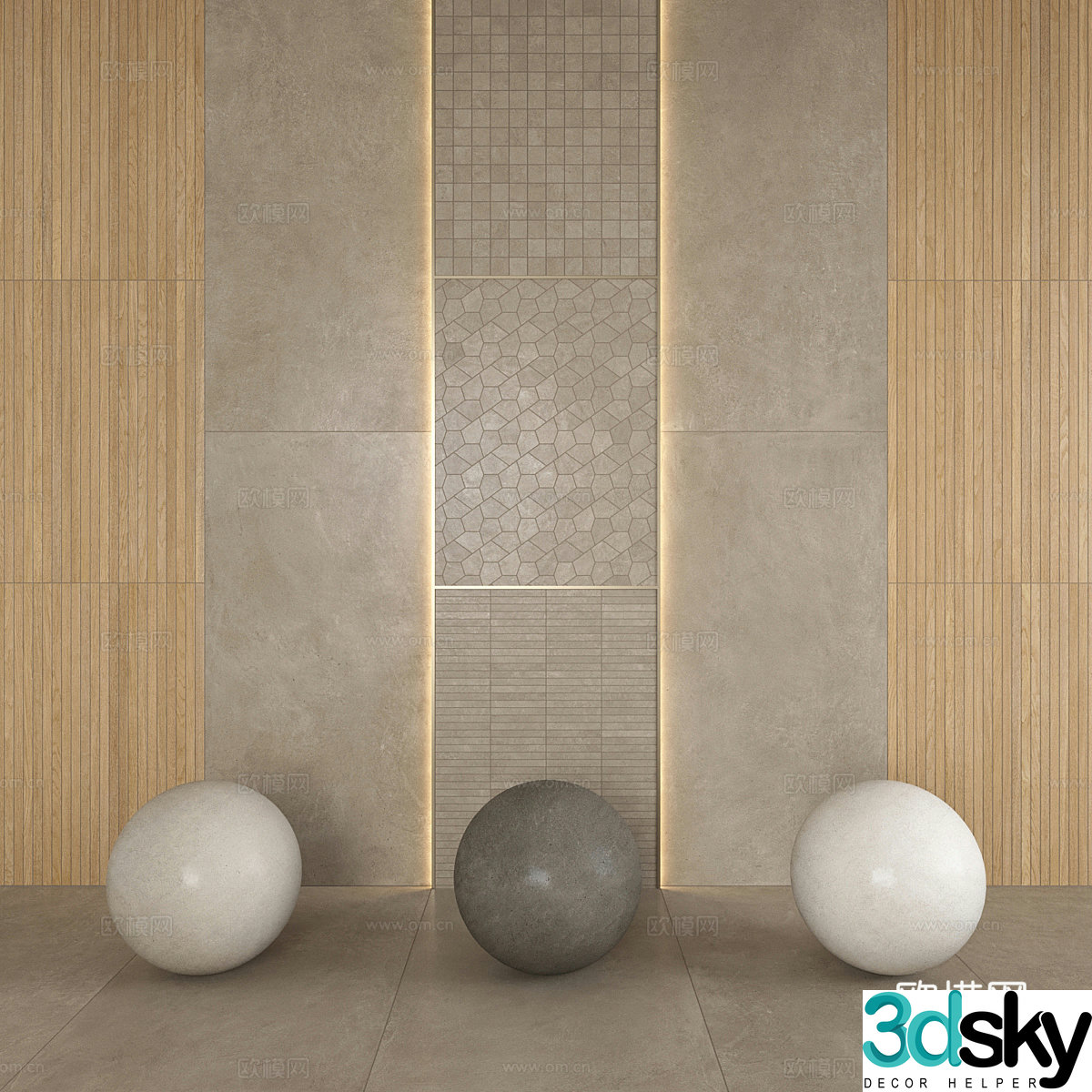 Flower tiles mosaic ceramic tiles antique tiles 3d model