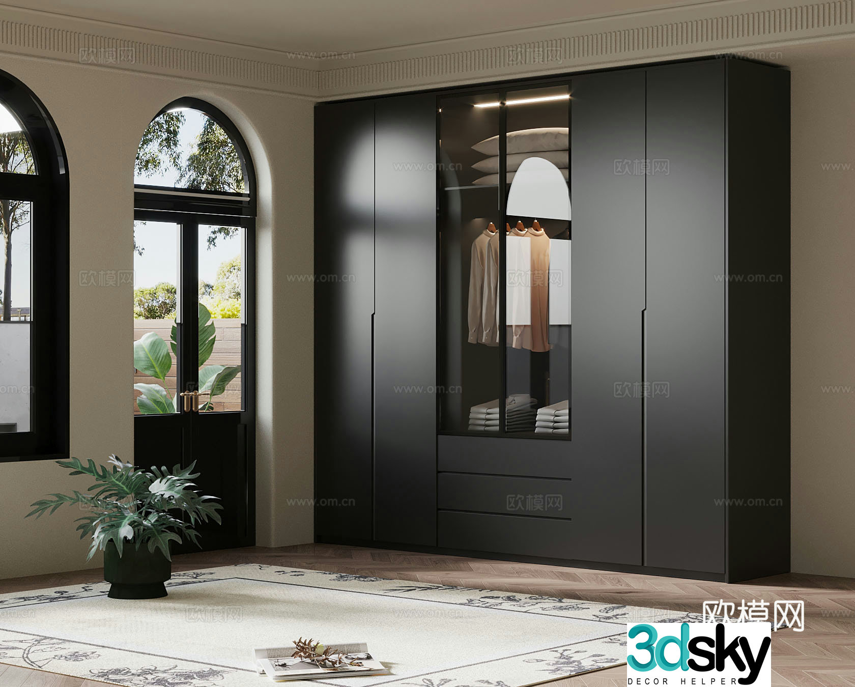 French wardrobe 3d model