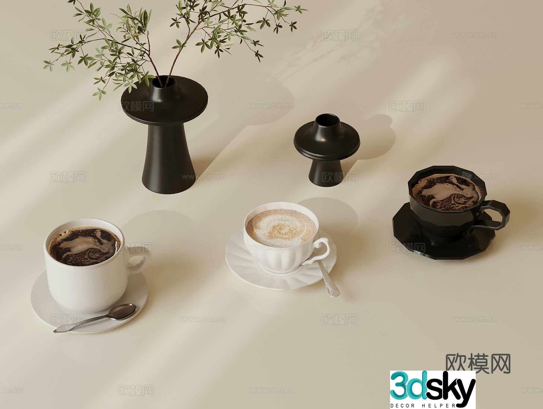 Modern coffee 3d model