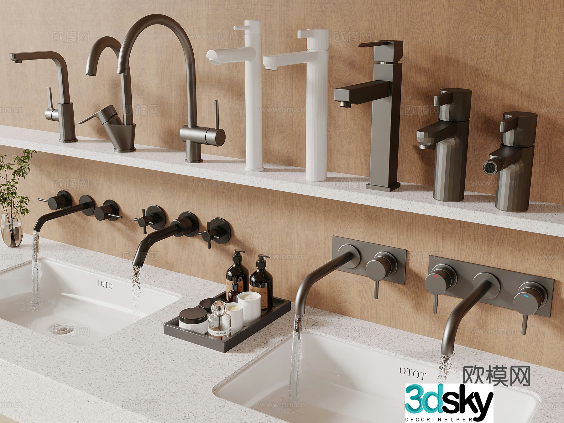 Faucet Modern wall drainage faucet 3d model