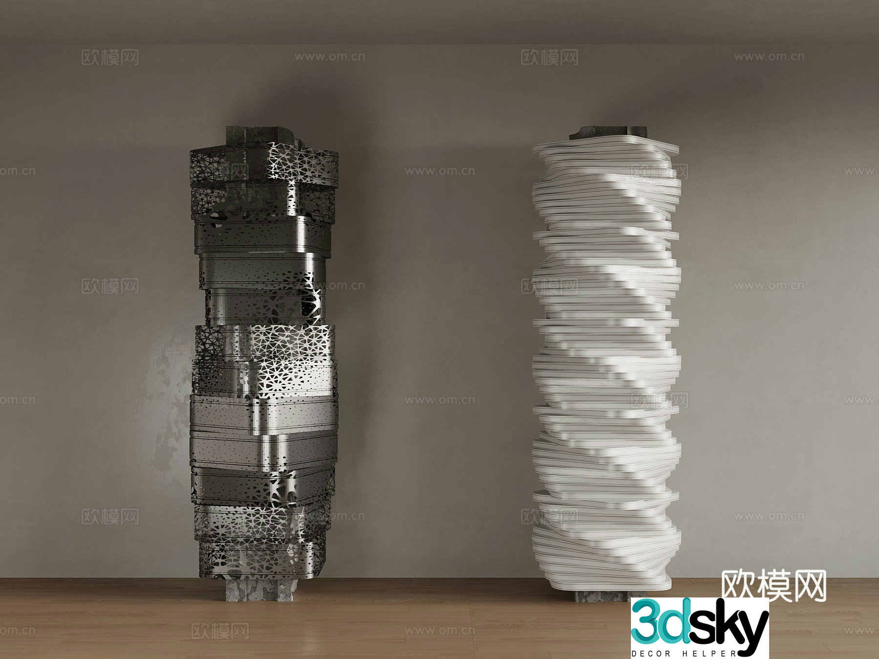 Modern columns Decorative columns Special-shaped columns 3D model