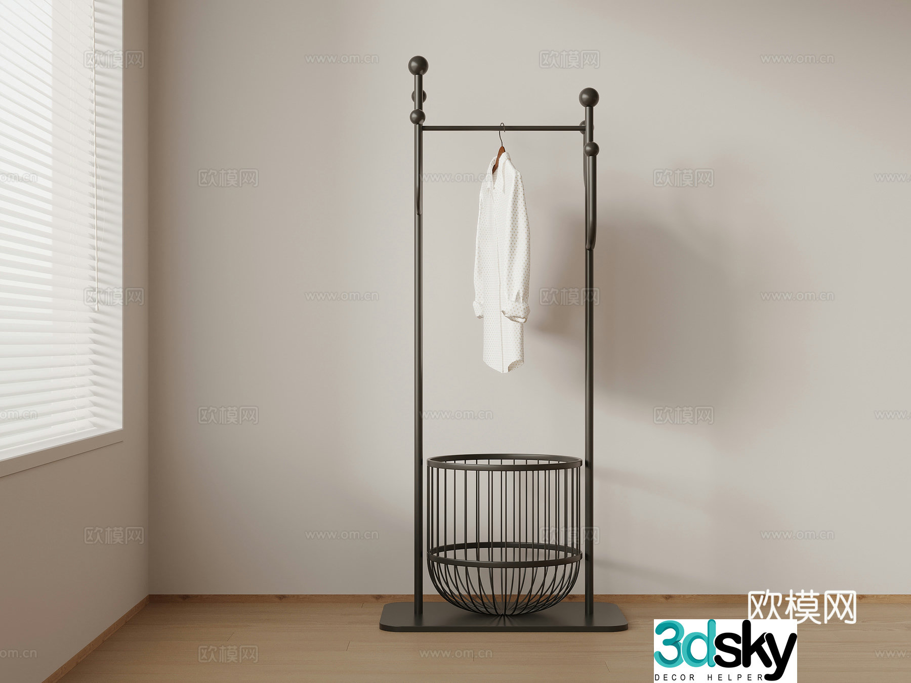 Modern clothes hanger iron clothes hanger 3d model