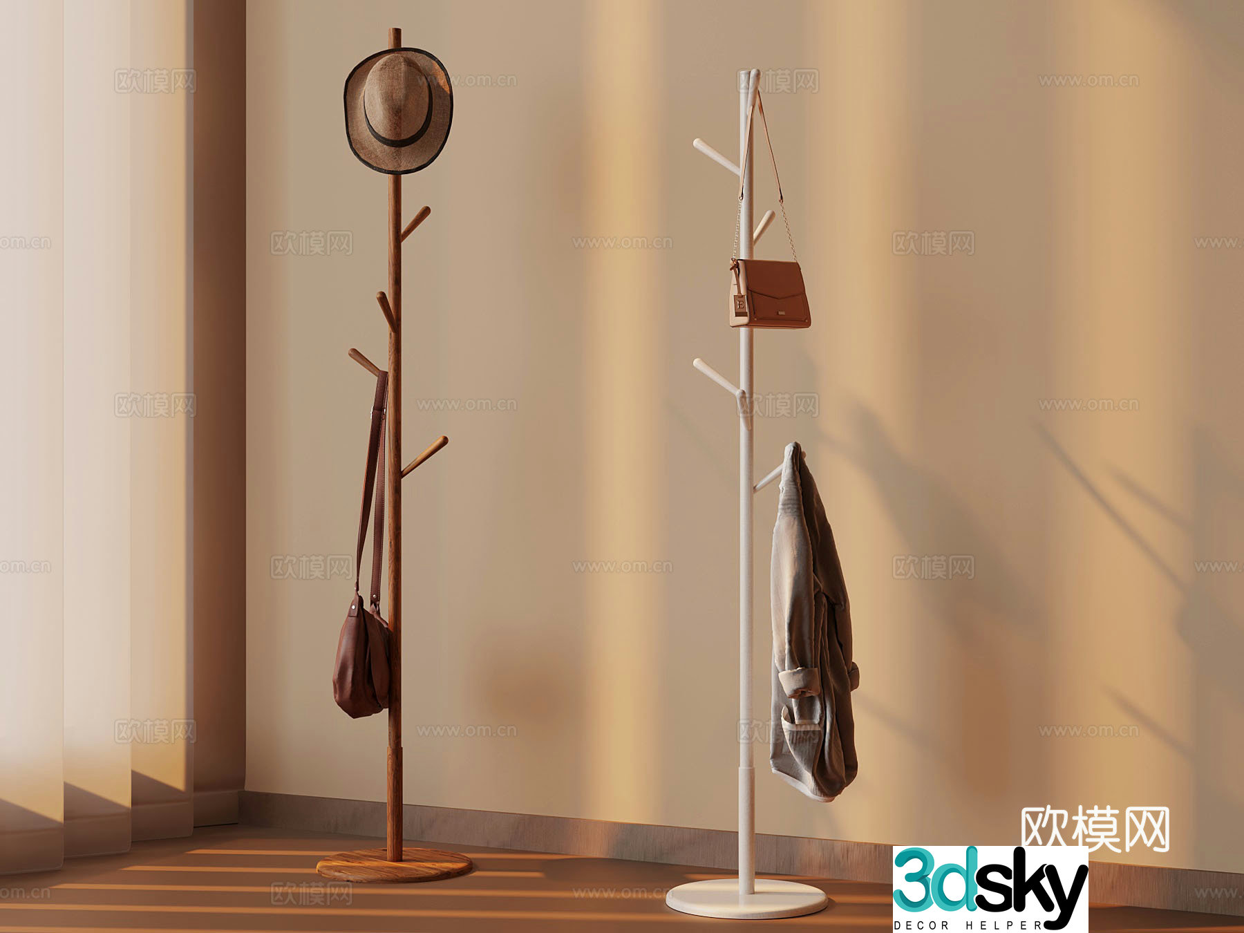 Modern clothes hanger 3d model
