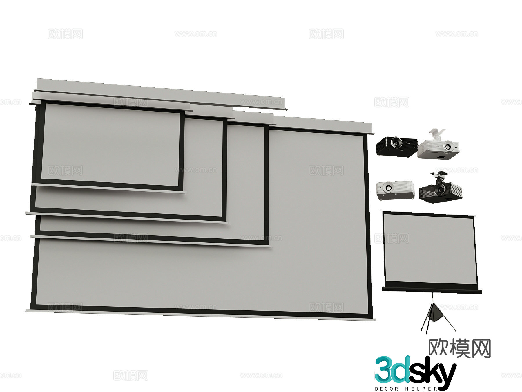 Modern projector 3d model