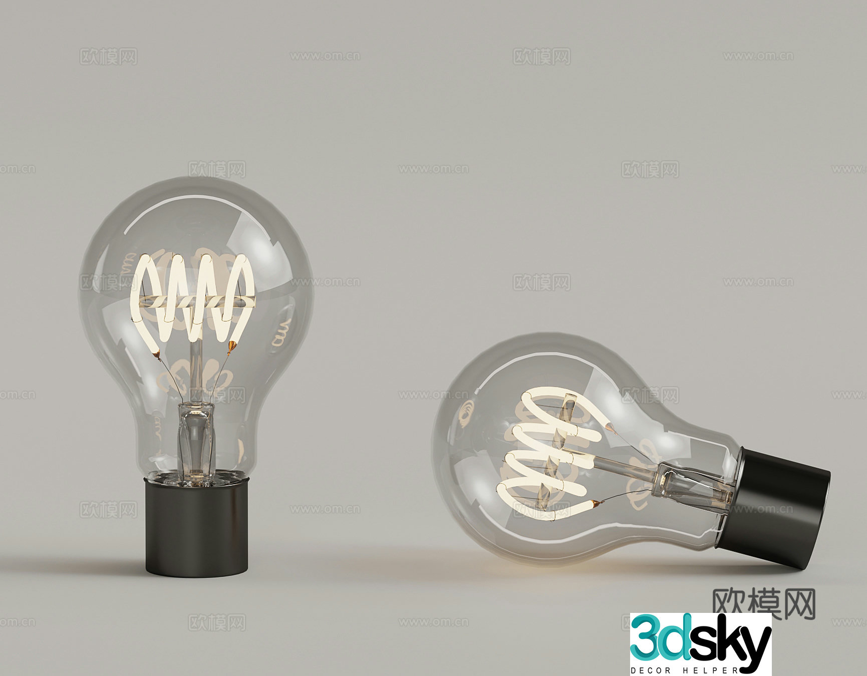 Modern light bulb 3d model