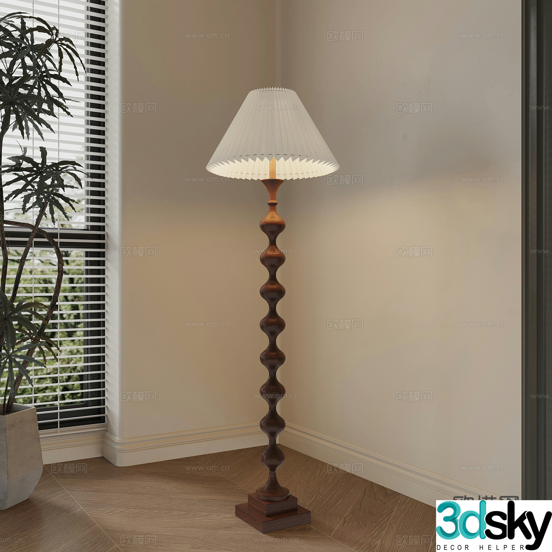 Floor lamp French floor lamp Decorative lamp 3d model