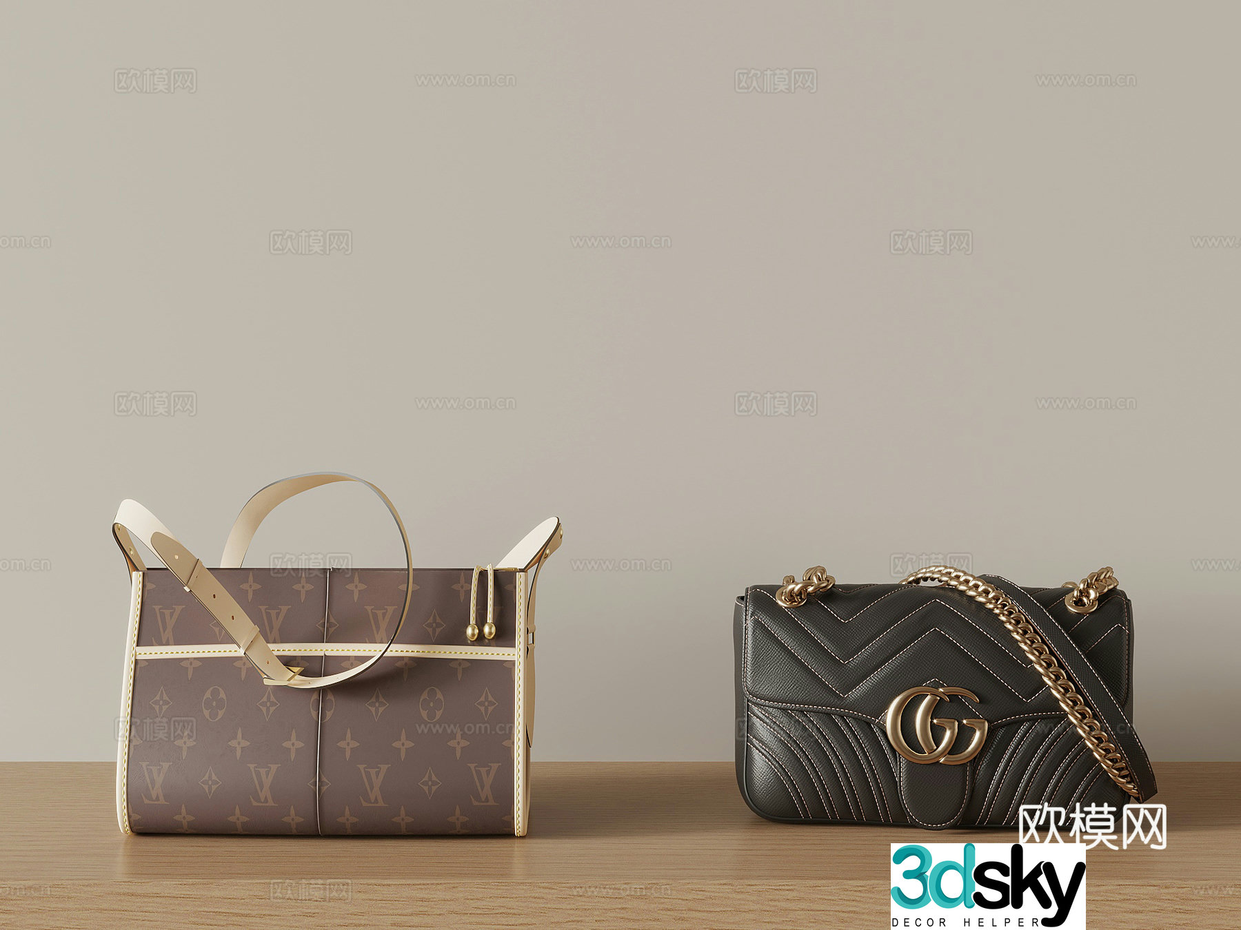 Bag Modern Women’s Bag Handbag Leather Bag 3D Model