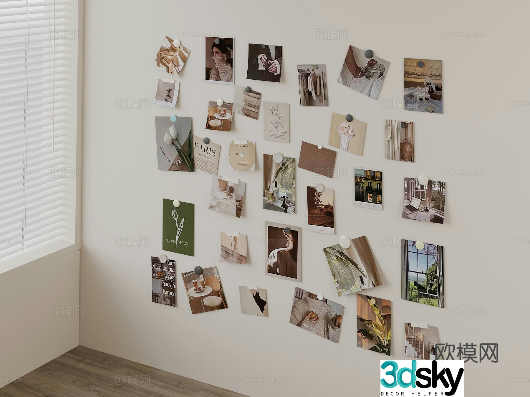 Modern photo wall wall decoration 3d model
