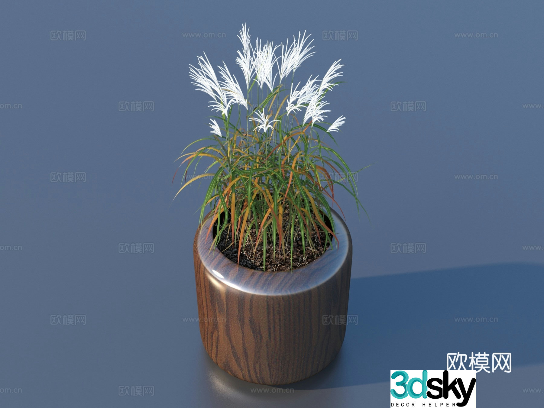 Flower pot pot green plants plant 3d model
