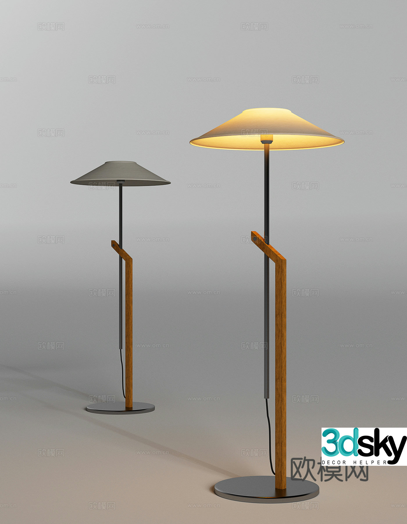Modern floor lamp 3d model