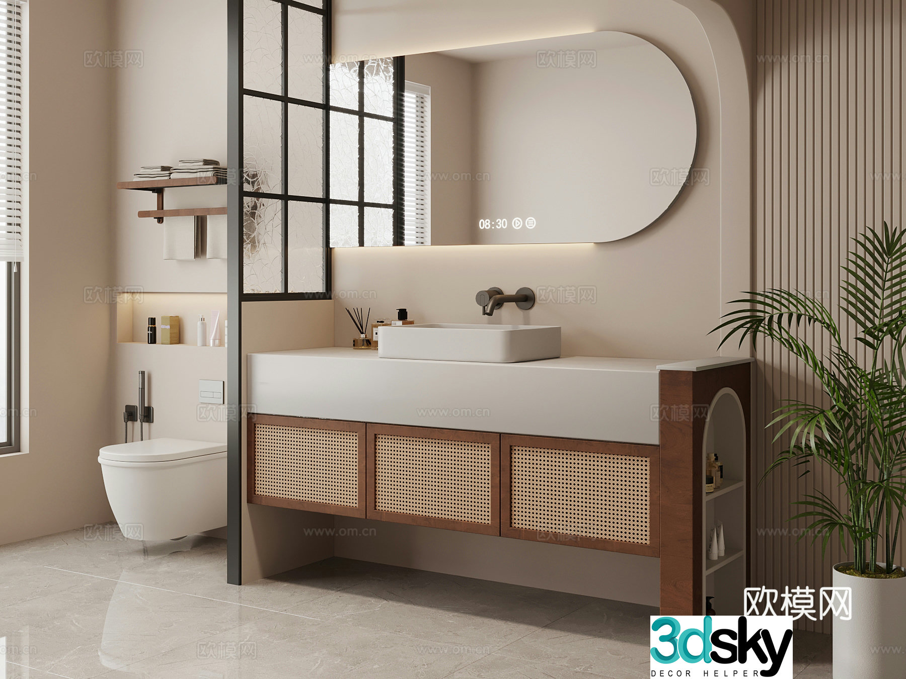 Bathroom cabinet medieval style bathroom cabinet toilet 3d model