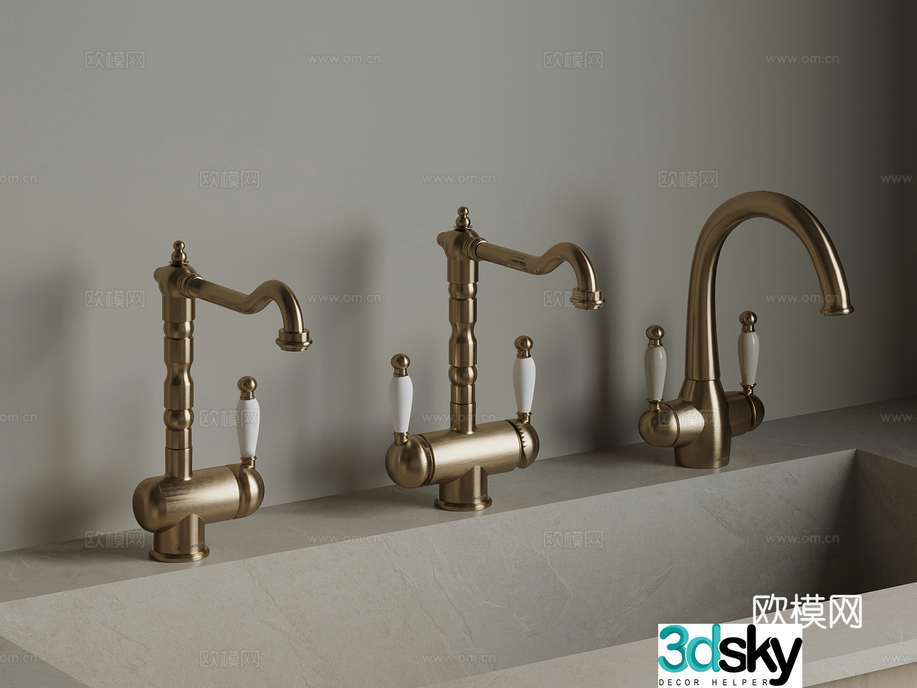 Faucet European-style faucet Basin faucet Sink faucet 3D model