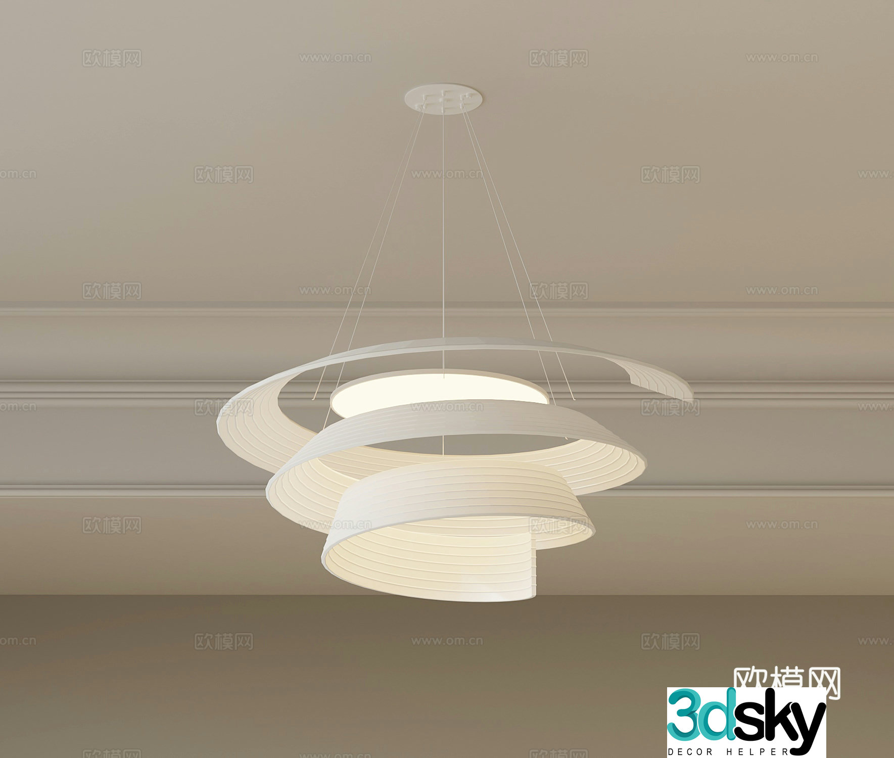 Ceiling lamp Modern cream air ceiling lamp Decorative lamp 3d model