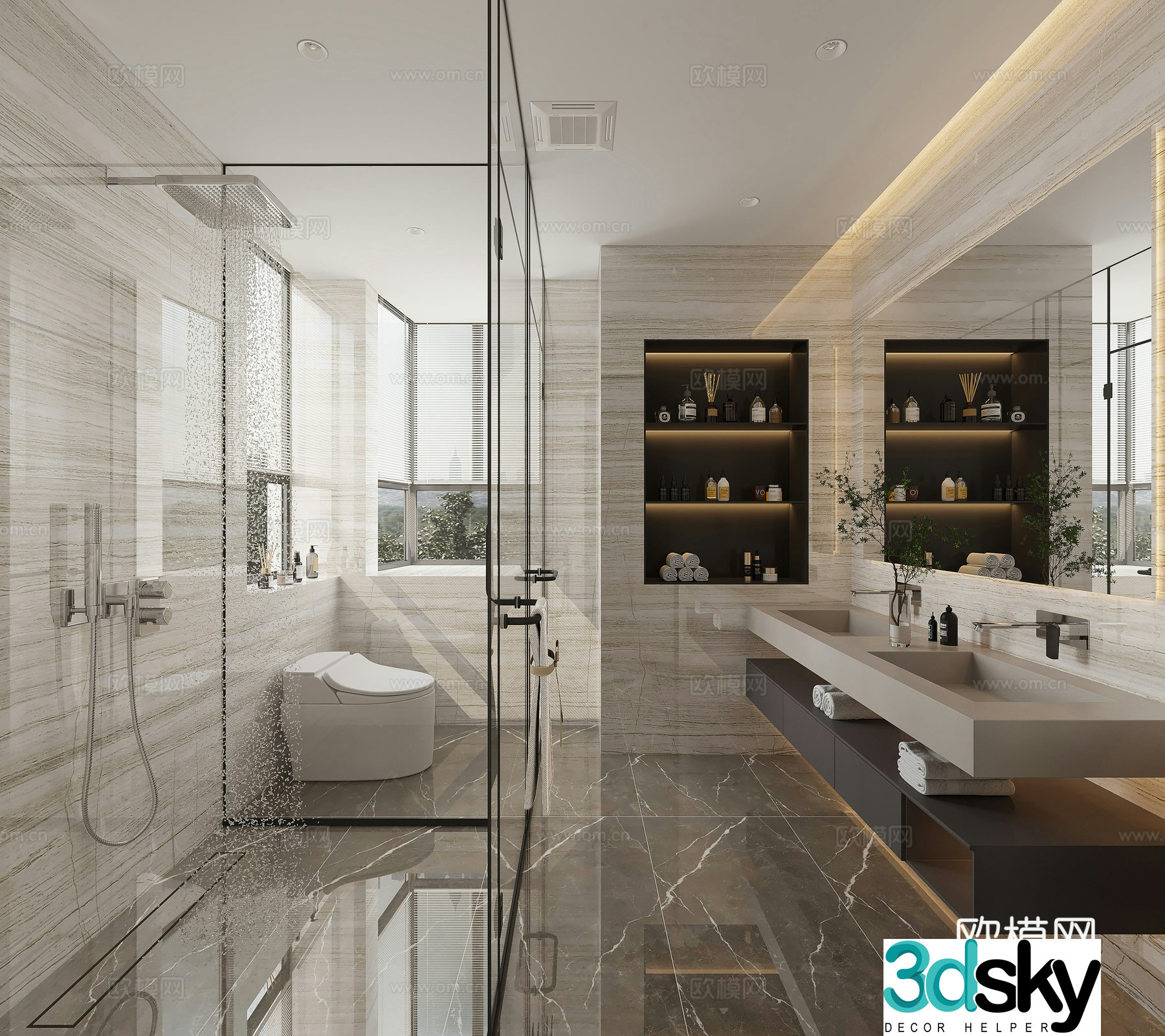 Modern bathroom 3d model