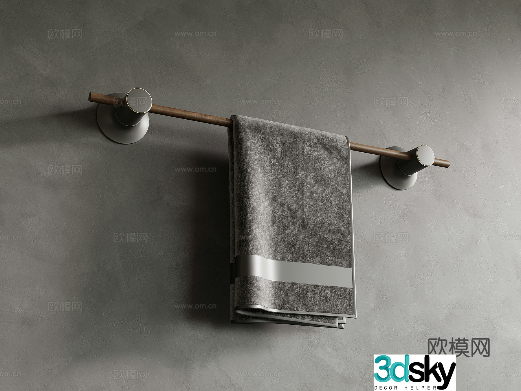 Modern towel rack 3d model