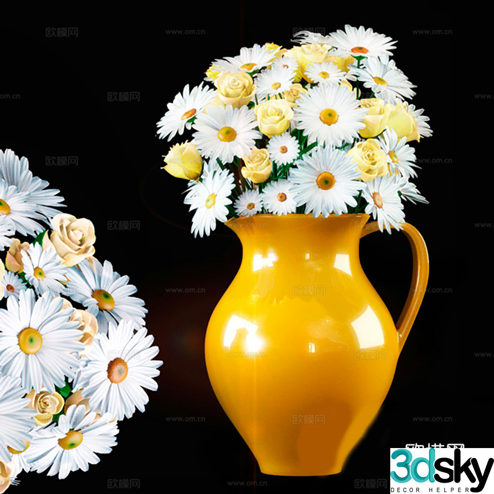 Vase Flower Plant 3D Model