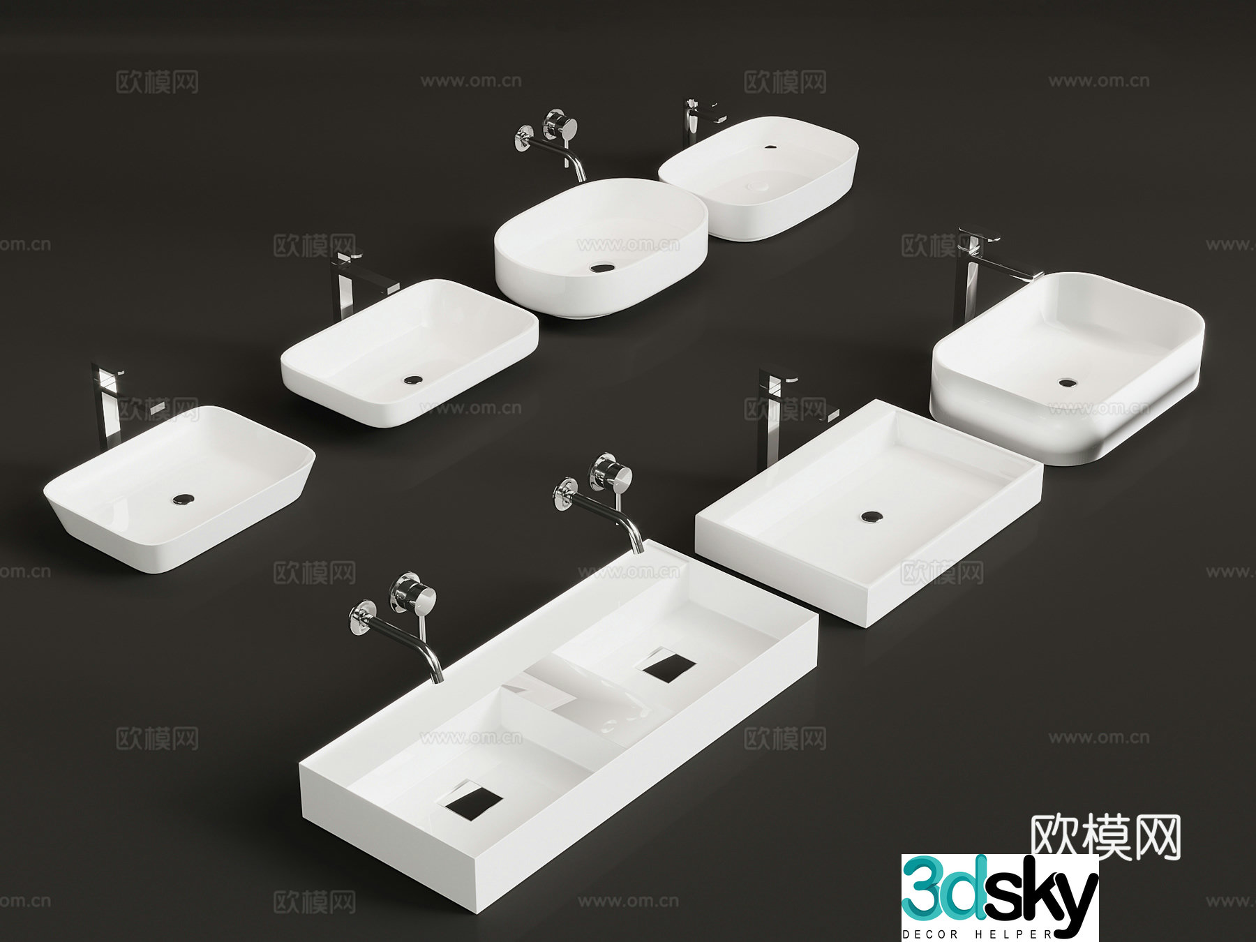 Washbasin modern wash basin washbasin 3d model