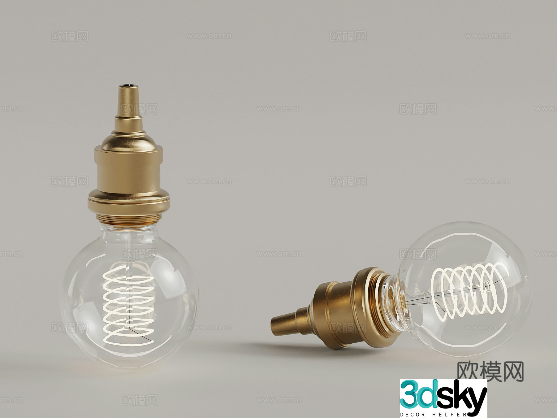 Modern light bulb French light bulb 3d model