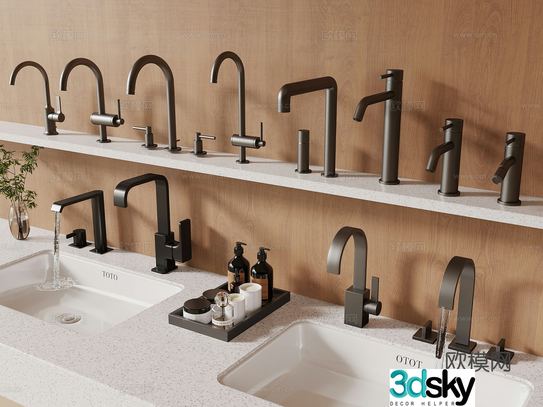 Faucet Modern wall drainage faucet 3d model