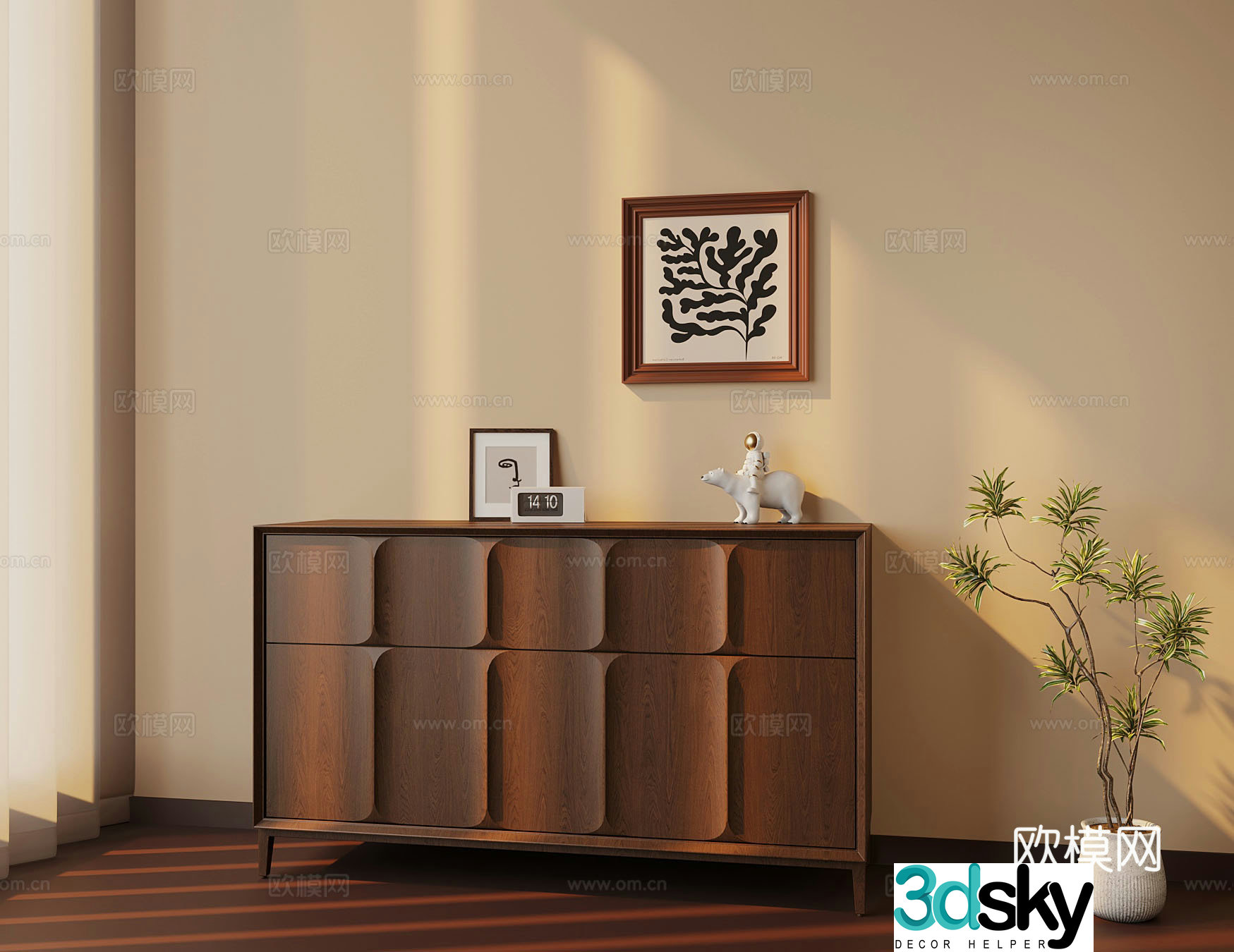 Porch cabinet medieval style porch cabinet 3D model