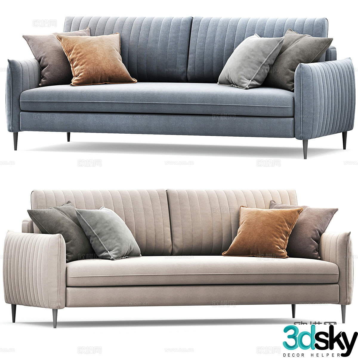 Modern Italian light luxury Swout sofa 3D model