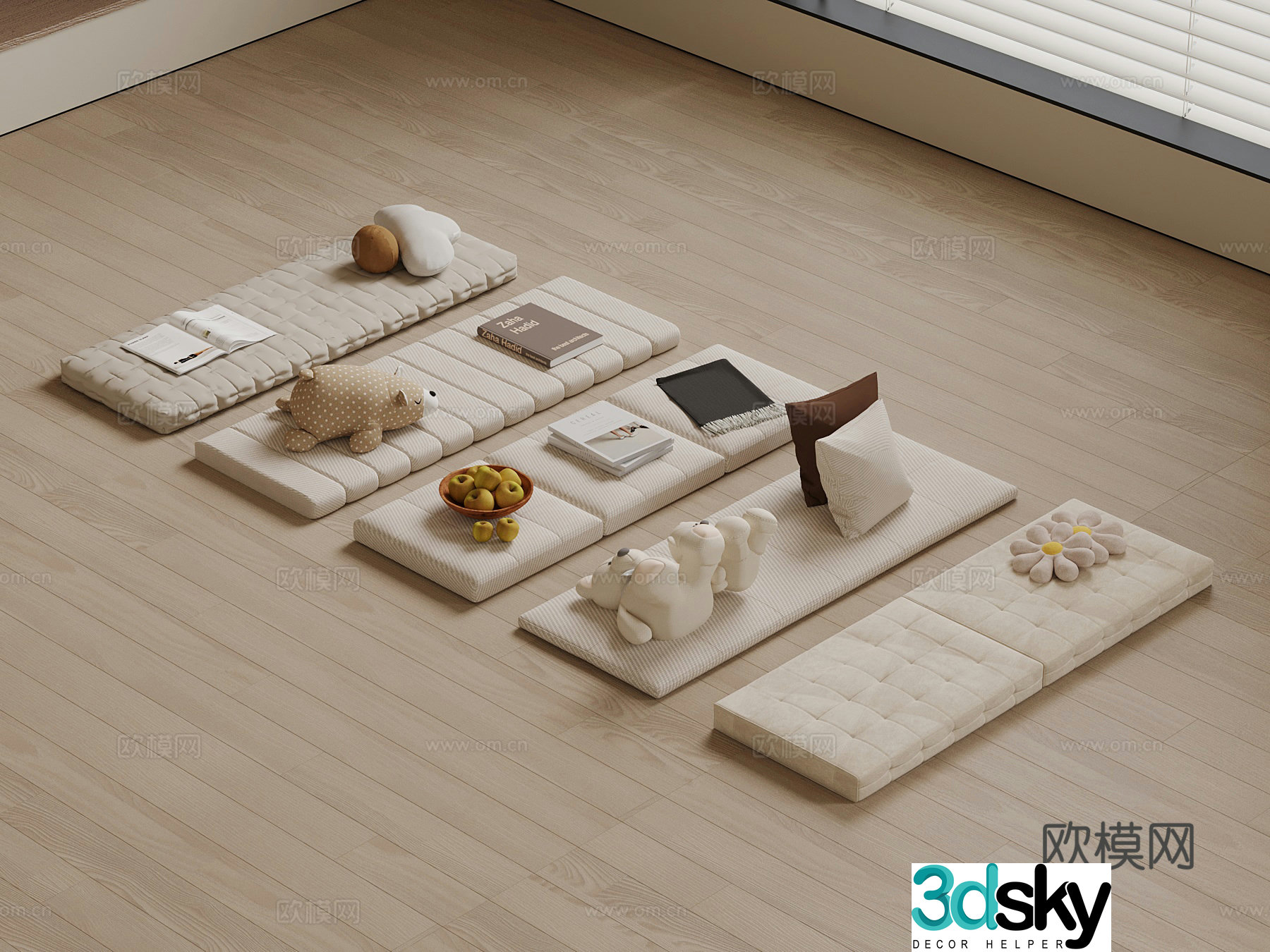 Cushion Modern Cushion Balancing Window Cushion 3D Model
