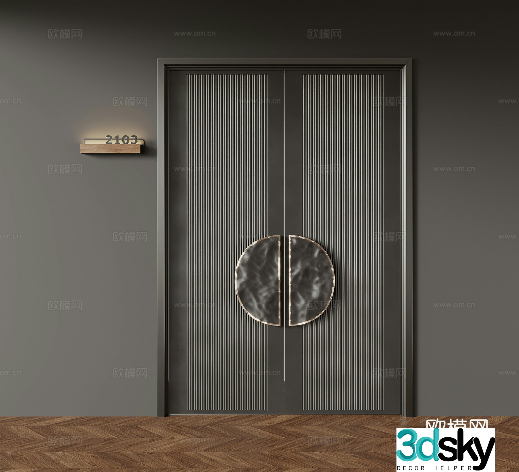 Double door 3D model