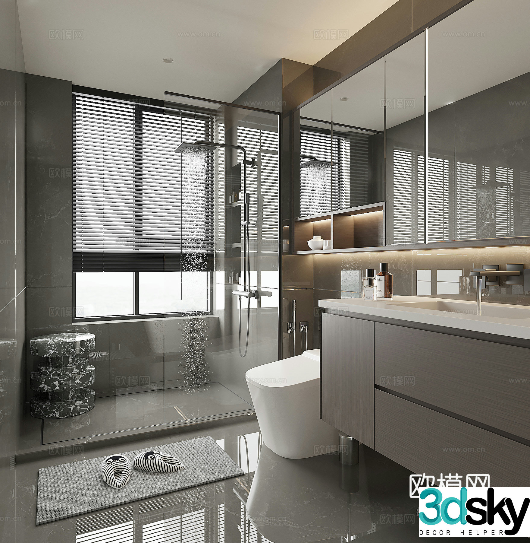 Modern bathroom 3d model