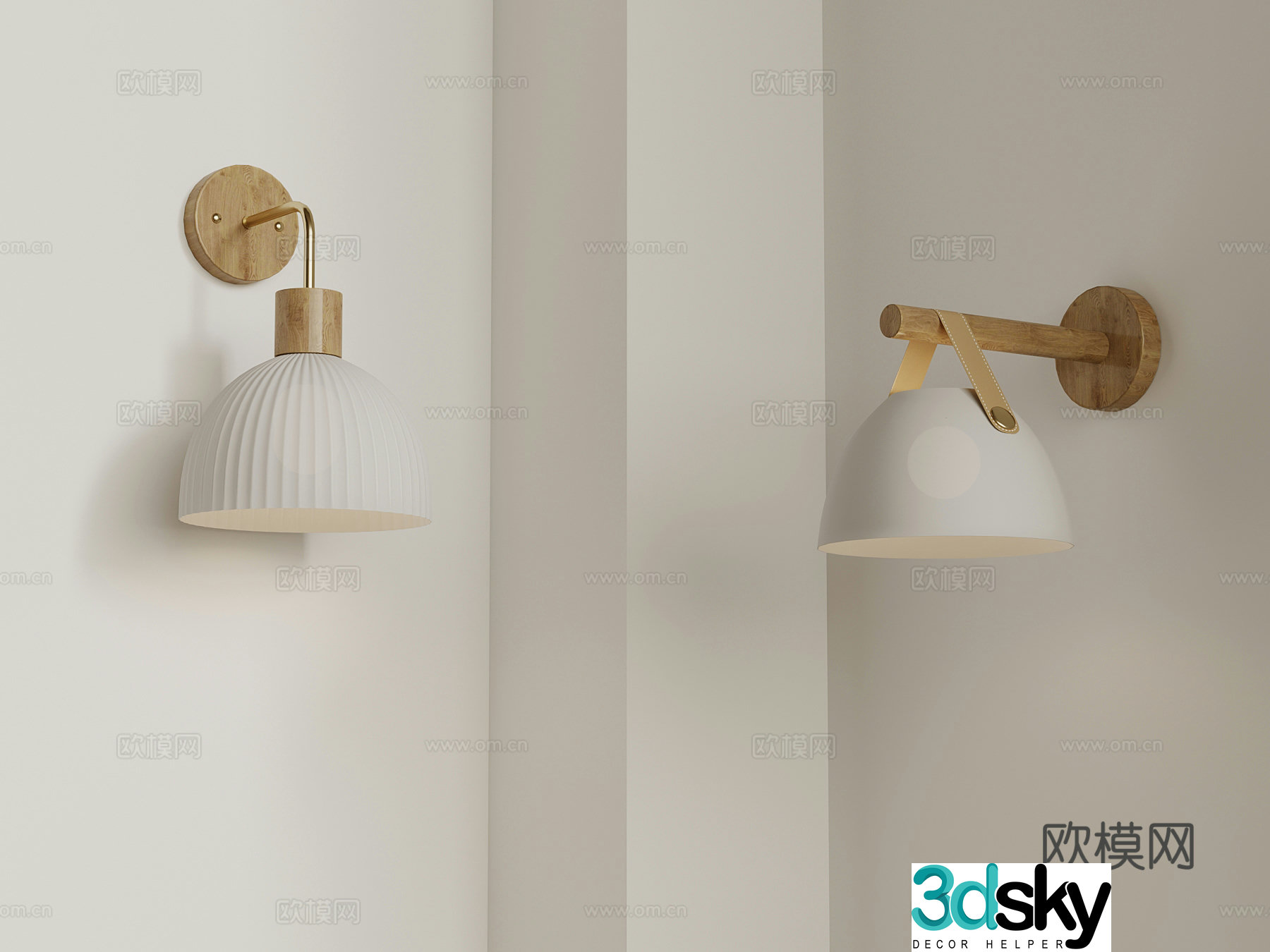 Wall lamp New Chinese style wall lamp 3D model