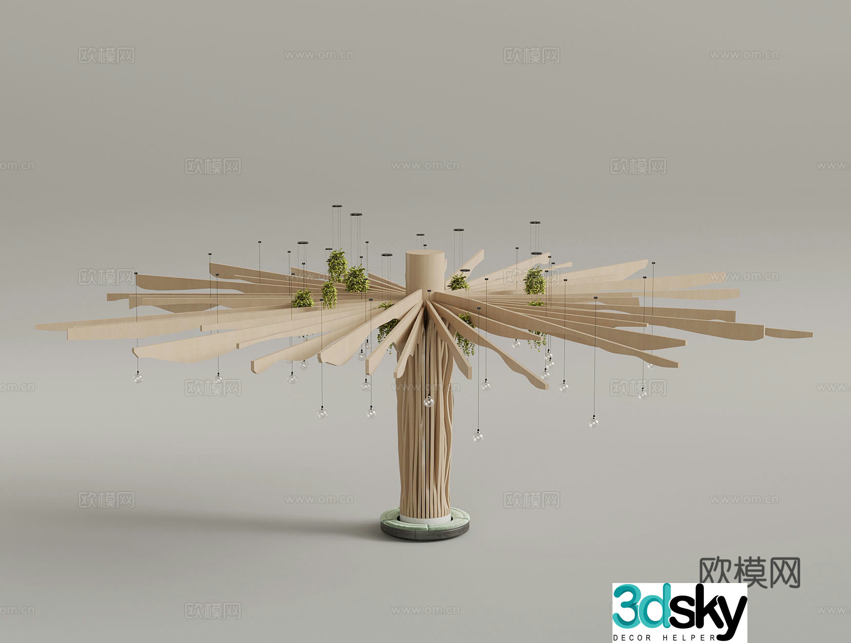 Alien column Modern Alien column 3D model